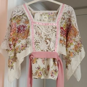 Garden Girl NWT Tiny Anthropologie petite kimono top xs